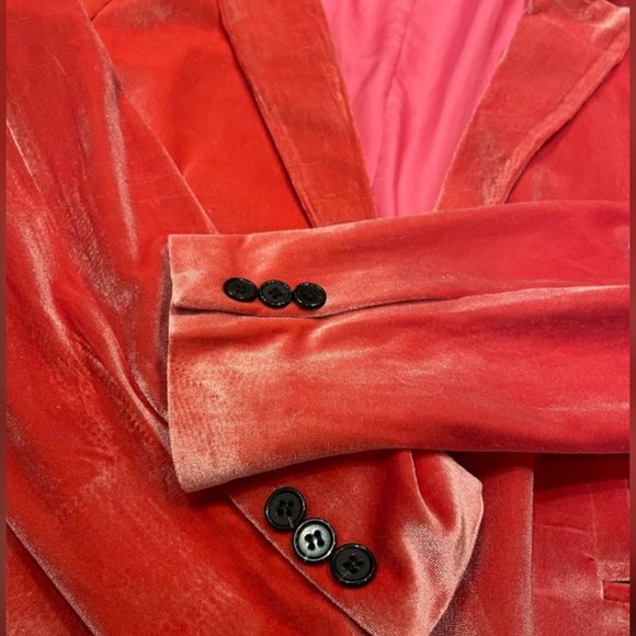 Brand new, Velet pink woman's blazer, size m - Picture 3 of 7